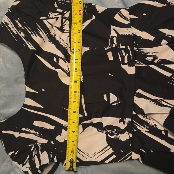 Dom Streater Abstract Print Dress With Balloon Hemline Size 10 (0728C) - Picture 8 of 9